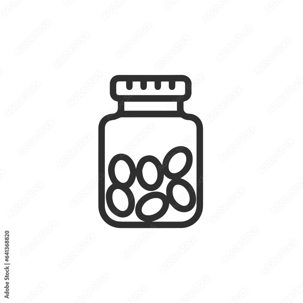 Poster candy jar icon vector. linear style sign for mobile concept and web design. candy jar symbol illustr