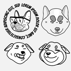 illustration of a dog logo