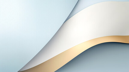 Abstract pastel wavy background with golden lines, generative AI.