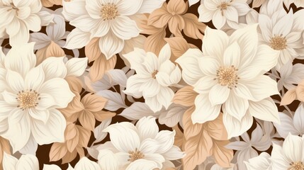 Pale Beige Flower Pattern