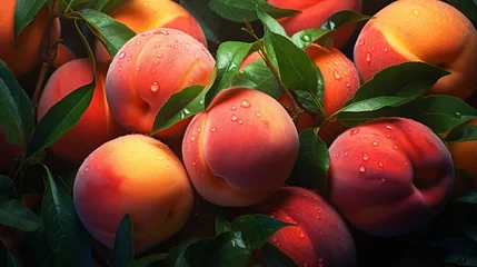 Fotobehang Close-Up of Peaches with Great Texture © Jardel Bassi