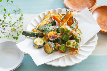 夏野菜のから揚げ盛合せ