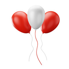 Balloons Indonesia Independence Day 3D Illustrations