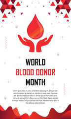 Global blood donor day on June 14, International blood donation month, red color geometric design with blood drop, encourage volunteers for charity event,
healthcare and medical treatment