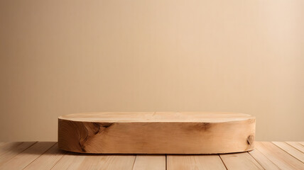 background for displaying product with wooden podium