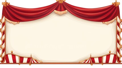 Carnival circus frame with place for text