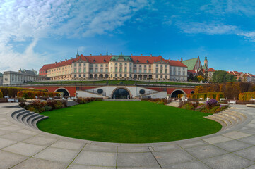 Fototapeta na wymiar 2022-10-28 View from the garden of the Royal castle in Warsaw, Poland.
