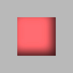 Abstract background.The square red hole on the gray wall. Minimalist modern wallpaper.