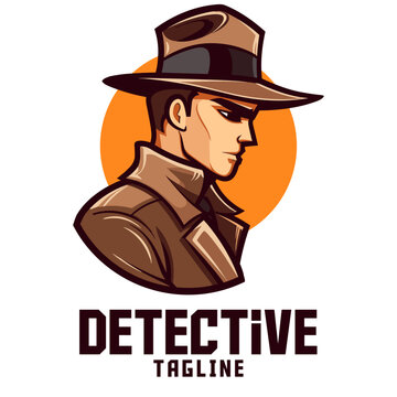 Private detective logo of vector man in hat for investigation service  agency Stock Vector | Adobe Stock