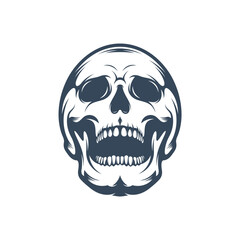 Skull vector illustration design. Skull logo design Template.