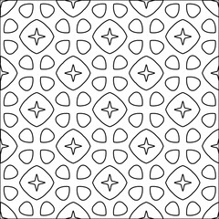 Vector pattern with symmetrical elements . Modern stylish abstract texture. Repeating geometric tiles from striped elements.Black and white pattern.