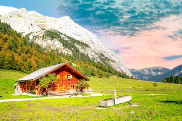 Fototapeta na wymiar Engalm, Hinterriss, Karwendel, Tirol 