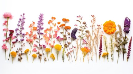 Image of beautiful wild grass and flowers.