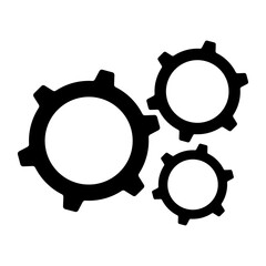 Gear Icon Isolated On White Background. Flat. Vector