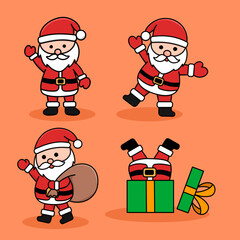 Merry Christmas and happy new year with Santa claus
