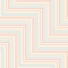 Thin zigzag lines vector seamless pattern. Colorful chevron stripes background. Funky texture with rainbow lines on white, striped zig zag. Simple abstract geometric background. Repeat geo design