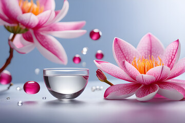 water lily and flower Generative AI