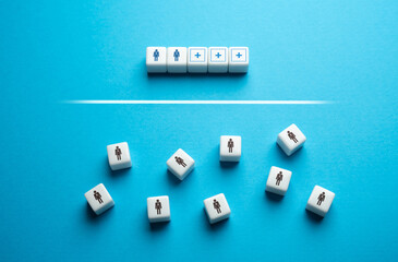 Recruitment of employees to the team. Employers seek out candidates to fill open job positions.