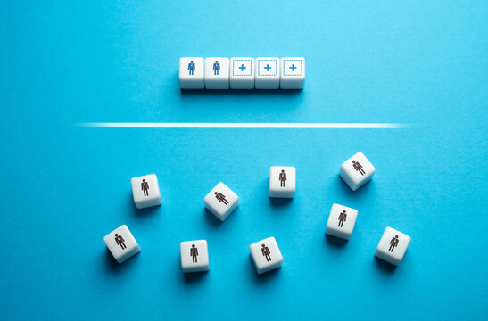 Recruitment of employees to the team. Employers seek out candidates to fill open job positions.