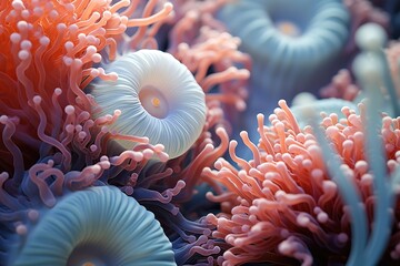 Obraz premium Closeup underwater coral life