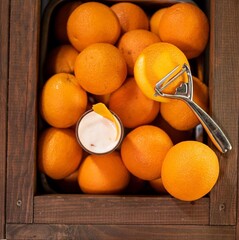 oranges on a table