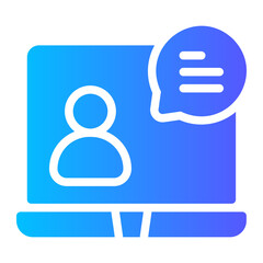 online meeting gradient icon