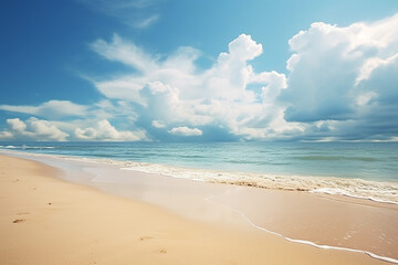 Fototapeta na wymiar Beach And Clouds | Beach And Sky | Beach And Blue Sky