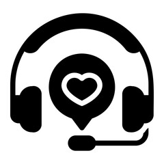 customer care glyph icon