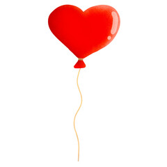 red heart balloon