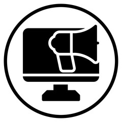 online marketing glyph icon
