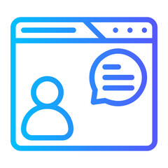 online meeting gradient icon