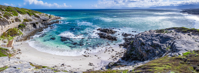 Aerial view of Walker Bay Nature Reserve in the south-western Cape, South Africa  - Powered by Adobe