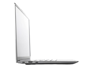 Slim silver laptop isolated on white, clipping path