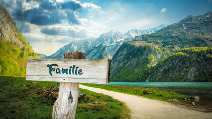 Signposts the direct way to Family