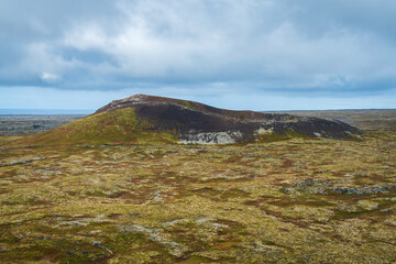 Fototapeta na wymiar Ladscape of the Saxhóll Crater (Iceland)