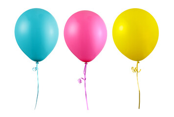 Colorful Balloons isolated on white Background