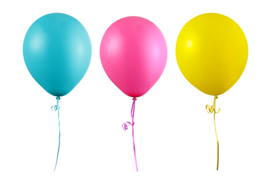Colorful Balloons isolated on white Background