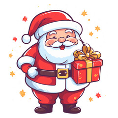 Santa Claus Christmas, funny mascot vector illustration