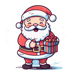 Santa Claus Christmas, funny mascot vector illustration