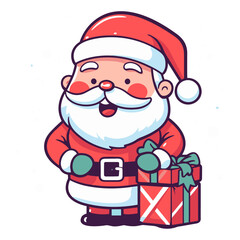 Santa Claus Christmas, funny mascot vector illustration