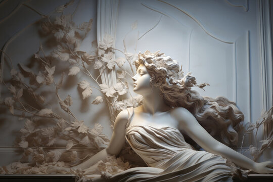 Classic beauty ancient greek sculpture of Venus in marble. Antique statue concept