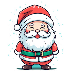 Santa Claus Christmas, funny mascot vector illustration