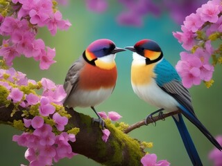 beautiful two birds