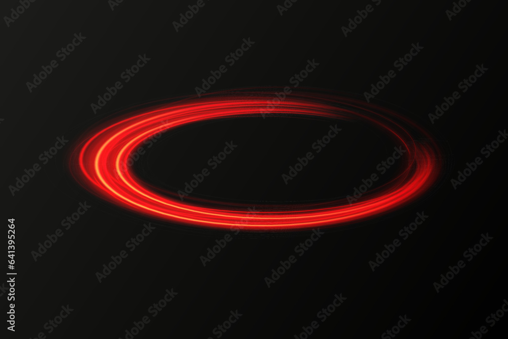 Wall mural abstract ring background with luminous swirling backdrop. glowing spiral