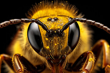 Extreme Close Up Of A Bee