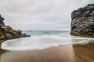 Landscape of the Skadsvik Beach (Iceland)