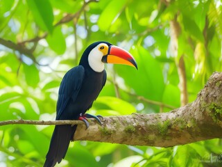 Fototapeta premium toucan on a tree branch