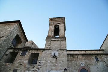 Fototapeta na wymiar Bell tower of the Narni Cathedral, italy