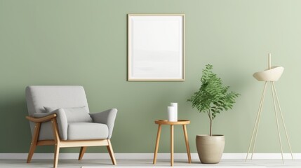 mockup interior living room backdrop template beautiful living room with armchair and black sample design poster frame on the wall room mockup template deisgn ideas