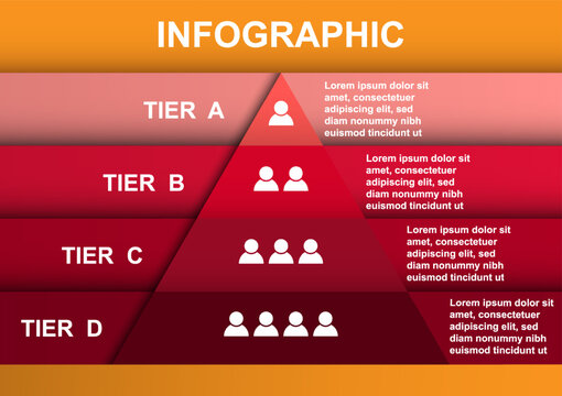 Infographic tier list diagram presentation 